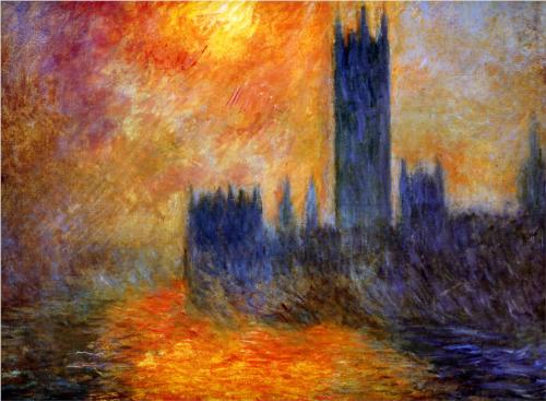 Monet, Le Parlement, coucher de soleil (1904)