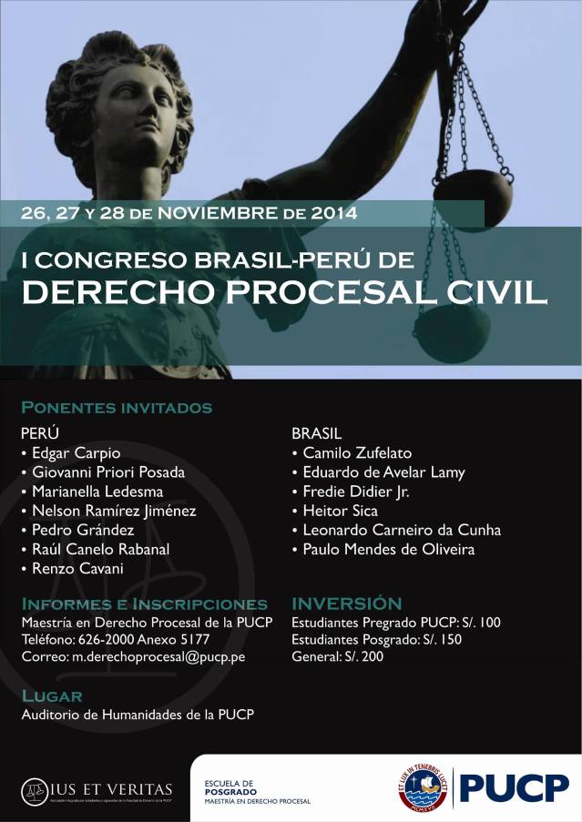 I Congreso Brasil-Perú de Derecho Procesal Civil