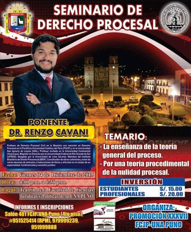 Seminario de derecho procesal - Universidad Nacional del Altiplano